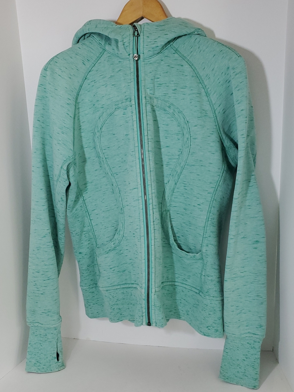 lululemon athletica Scuba Hoodie II Heathered Rainforest Menthol Size 12 XL